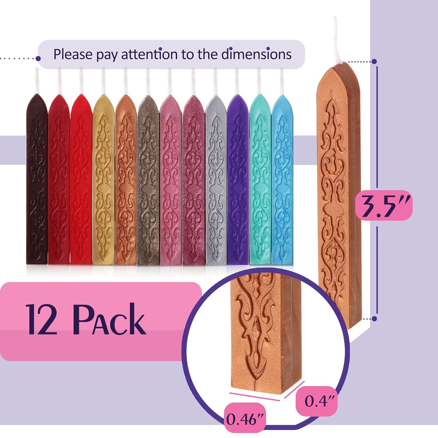 imageMr Pen Wax Seal Sticks 12 Pack Assorted Colors for Stamp Seals Envelope Sealer