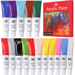 imageMr Pen Acrylic Paint Set 16 Vibrant Colors 04 oz12 ml Acrylic Craft Paint Safe for Kids Acrylic Paint Kit Acrylic Paints for Canvas Painting Paint for Wood Rock Paint Acrylic Paint Tubes
