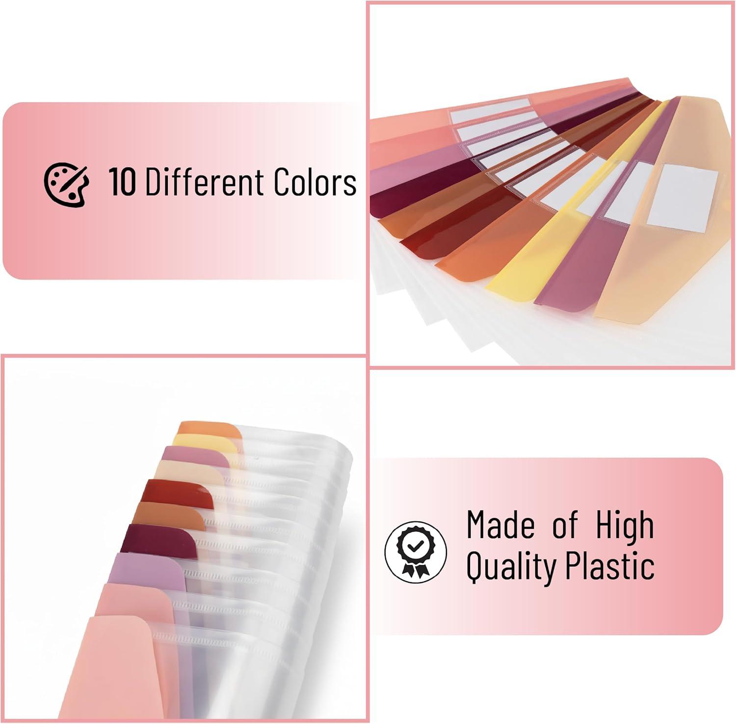 imageMr Pen Clear Plastic Envelopes 10 Pack A4 Letter Size Colorful Clear Folders for Documents Plastic Envelopes for DocumentsRosy Ember