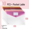 imageMr Pen Clear Plastic Envelopes 10 Pack A4 Letter Size Colorful Clear Folders for Documents Plastic Envelopes for DocumentsRosy Ember