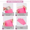imageMr Pen Money Envelopes for Cash 65quot x 35quot 100 Pack Gold Kraft Paper Cash Envelopes for MoneyLight Pink
