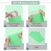 imageMr Pen Money Envelopes for Cash 65quot x 35quot 100 Pack Gold Kraft Paper Cash Envelopes for MoneyMint Green