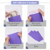 imageMr Pen Money Envelopes for Cash 65quot x 35quot 100 Pack Gold Kraft Paper Cash Envelopes for MoneyPastel Purple