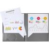 imageMr Pen Plastic Folders with Pockets 5 pcs Creamy Serenity 2 Pocket Folders PlasticGrey Spectrum