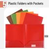 imageMr Pen Plastic Folders with Pockets 5 pcs Creamy Serenity 2 Pocket Folders PlasticVibrant Autumn