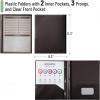 imageMr Pen Plastic Folders with Pockets and Prongs 5 Pack Letter Size Green Shades Flexible Plastic Folders with ProngsBlack  Organizational Sheets
