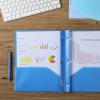 imageMr Pen Plastic Folders with Pockets and Prongs 5 Pack Letter Size Green Shades Flexible Plastic Folders with ProngsBlue Shades