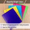 imageMr Pen Plastic Folders with Pockets and Prongs 5 Pack Letter Size Green Shades Flexible Plastic Folders with ProngsBright Colors