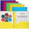 imageMr Pen Plastic Folders with Pockets and Prongs 5 Pack Letter Size Green Shades Flexible Plastic Folders with ProngsBright Colors