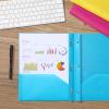 imageMr Pen Plastic Folders with Pockets and Prongs 5 Pack Letter Size Green Shades Flexible Plastic Folders with ProngsBright Colors