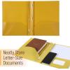 imageMr Pen Plastic Folders with Pockets and Prongs 5 Pack Letter Size Green Shades Flexible Plastic Folders with ProngsGold Spectrum
