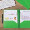 imageMr Pen Plastic Folders with Pockets and Prongs 5 Pack Letter Size Green Shades Flexible Plastic Folders with ProngsGreen