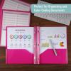imageMr Pen Plastic Folders with Pockets and Prongs 5 Pack Letter Size Green Shades Flexible Plastic Folders with ProngsMagenta  Organizational Sheets