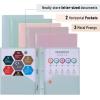 imageMr Pen Plastic Folders with Pockets and Prongs 5 Pack Letter Size Green Shades Flexible Plastic Folders with ProngsMuted Pastel Colors