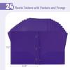 imageMr Pen Plastic Folders with Pockets and Prongs 5 Pack Letter Size Green Shades Flexible Plastic Folders with ProngsPurple