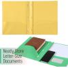 imageMr Pen Plastic Folders with Pockets and Prongs 5 Pack Letter Size Green Shades Flexible Plastic Folders with ProngsRetro Colors