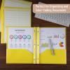 imageMr Pen Plastic Folders with Pockets and Prongs 5 Pack Letter Size Green Shades Flexible Plastic Folders with ProngsYellow  Organizational Sheets