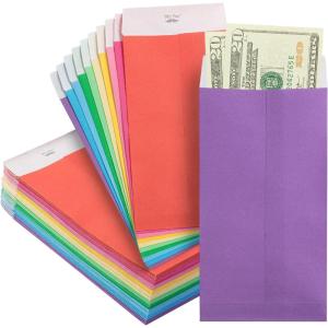 imageMr Pen Money Envelopes for Cash 65quot x 35quot 100 Pack Gold Kraft Paper Cash Envelopes for MoneyBright and Pastel Palette