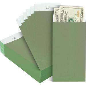 imageMr Pen Money Envelopes for Cash 65quot x 35quot 100 Pack Gold Kraft Paper Cash Envelopes for MoneyMisty Sage