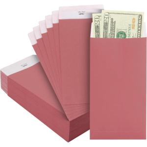 imageMr Pen Money Envelopes for Cash 65quot x 35quot 100 Pack Gold Kraft Paper Cash Envelopes for MoneyRed Clay