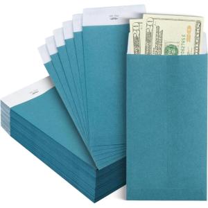 imageMr Pen Money Envelopes for Cash 65quot x 35quot 100 Pack Gold Kraft Paper Cash Envelopes for MoneyTeal