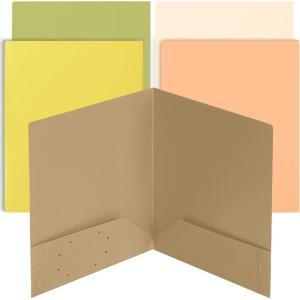 imageMr Pen Plastic Folders with Pockets 5 pcs Creamy Serenity 2 Pocket Folders PlasticHoneycomb