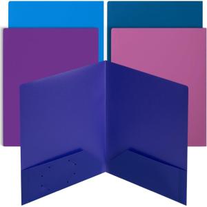 imageMr Pen Plastic Folders with Pockets 5 pcs Creamy Serenity 2 Pocket Folders PlasticOuter Space