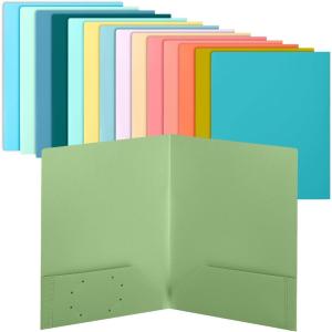 imageMr Pen Plastic Folders with Pockets 5 pcs Creamy Serenity 2 Pocket Folders PlasticSeaside Carnival