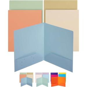 imageMr Pen Plastic Folders with Pockets 5 pcs Creamy Serenity 2 Pocket Folders PlasticVintage Colors