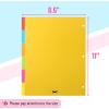 imageMr Pen 3 Ring Binder Dividers with Tabs 2 Sets 6 PackSet Letter Size Forest Theme Plastic 6 Tab Dividers for 3 Ring Binder with 12 pcs LabelsBright