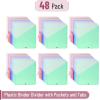 imageMr Pen Binder Dividers with Pockets and Tabs 6 Sets 8 TabsSet Colorful Bulk 3 Ring Binder Dividers with Tabs and Pockets on Both SidesPastel