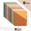 imageMr Pen Binder Dividers with Pockets and Tabs 6 Sets 8 TabsSet Colorful Bulk 3 Ring Binder Dividers with Tabs and Pockets on Both SidesUrban Sky