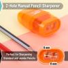 imageMr Pen Pencil Sharpener ampamp Eraser 8 Pack Bright Colors 2 Sharpening Holes Handheld Pencil SharpenerBright Colors