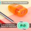 imageMr Pen Pencil Sharpener ampamp Eraser 8 Pack Bright Colors 2 Sharpening Holes Handheld Pencil SharpenerPastel Colors
