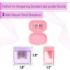 imageMr Pen Pencil Sharpeners Manual 6 Pack Dual Hole Colored Pencil Sharpener ManualMulticolor