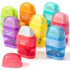 imageMr Pen Pencil Sharpener ampamp Eraser 8 Pack Bright Colors 2 Sharpening Holes Handheld Pencil SharpenerBright Colors