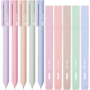 imageMr Pen Aesthetic Highlighters and Gel Pens 10 Pack Assorted Colors Bible Highlighters No Bleed Colorful Ink Aesthetic Gel Pens Cute Highlighter Pens