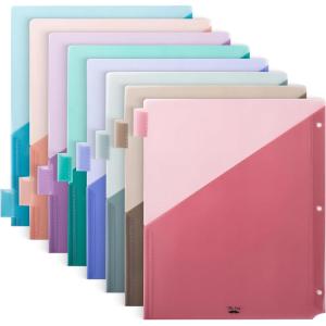 imageMr Pen Binder Dividers with Pockets and Tabs 6 Sets 8 TabsSet Colorful Bulk 3 Ring Binder Dividers with Tabs and Pockets on Both SidesElemental