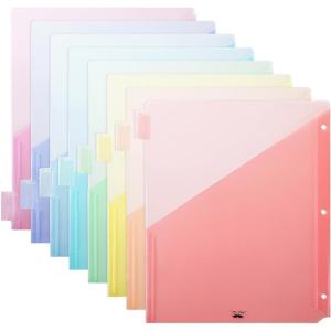 imageMr Pen Binder Dividers with Pockets and Tabs 6 Sets 8 TabsSet Colorful Bulk 3 Ring Binder Dividers with Tabs and Pockets on Both SidesMacaron
