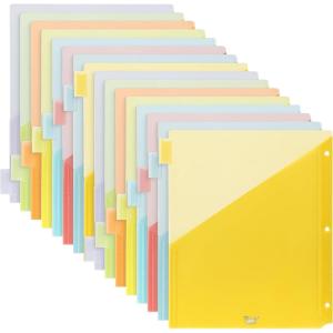 imageMr Pen Binder Dividers with Pockets and Tabs 6 Sets 8 TabsSet Colorful Bulk 3 Ring Binder Dividers with Tabs and Pockets on Both SidesMarshmallow Twist