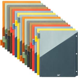 imageMr Pen Binder Dividers with Pockets and Tabs 6 Sets 8 TabsSet Colorful Bulk 3 Ring Binder Dividers with Tabs and Pockets on Both SidesUrban Sky
