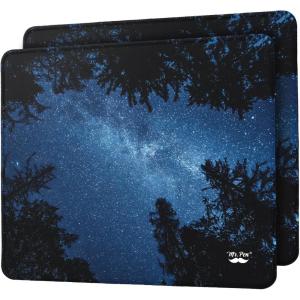 imageMr Pen Mouse Pad 125quotx 105quot 2 Pack Black Pattern Laptop and Computer Mouse Pad Gaming AntiSlip Rubber BaseNight Sky