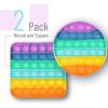 imageMr Pen Poppers Fidget Toy 2 Pack Sensory Bubble Push Toy PoppetCircle  Square