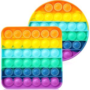 imageMr Pen Poppers Fidget Toy 2 Pack Sensory Bubble Push Toy PoppetCircle  Square