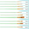 imageMr Pen Artist Paint Brushes for Acrylic Painting 10 pcs Berry Bloom Ergonomic Wooden Handle Synthetic Bristles in Different Sizes ampamp Shapes Watercolor BrushesMint Whisper