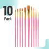 imageMr Pen Artist Paint Brushes for Acrylic Painting 10 pcs Berry Bloom Ergonomic Wooden Handle Synthetic Bristles in Different Sizes ampamp Shapes Watercolor BrushesBerry Bloom