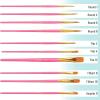 imageMr Pen Artist Paint Brushes for Acrylic Painting 10 pcs Berry Bloom Ergonomic Wooden Handle Synthetic Bristles in Different Sizes ampamp Shapes Watercolor BrushesBerry Bloom