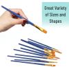 imageMr Pen Artist Paint Brushes for Acrylic Painting 10 pcs Berry Bloom Ergonomic Wooden Handle Synthetic Bristles in Different Sizes ampamp Shapes Watercolor BrushesMidnight Current