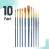 imageMr Pen Artist Paint Brushes for Acrylic Painting 10 pcs Berry Bloom Ergonomic Wooden Handle Synthetic Bristles in Different Sizes ampamp Shapes Watercolor BrushesMidnight Current