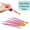 imageMr Pen Artist Paint Brushes for Acrylic Painting 10 pcs Berry Bloom Ergonomic Wooden Handle Synthetic Bristles in Different Sizes ampamp Shapes Watercolor BrushesBerry Bloom